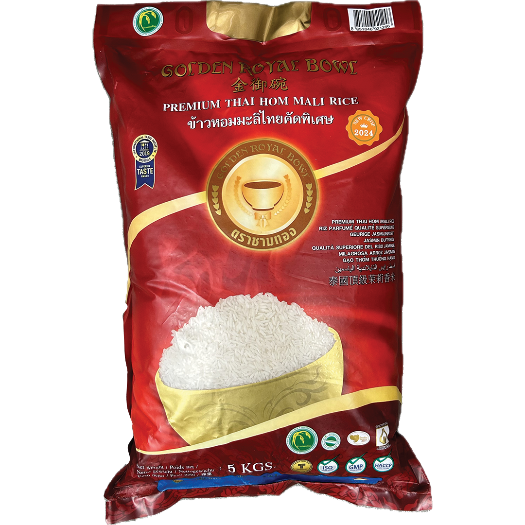 Golden Royal Bowl jasminris - Premium Thai Hom Mali Rice 5kg